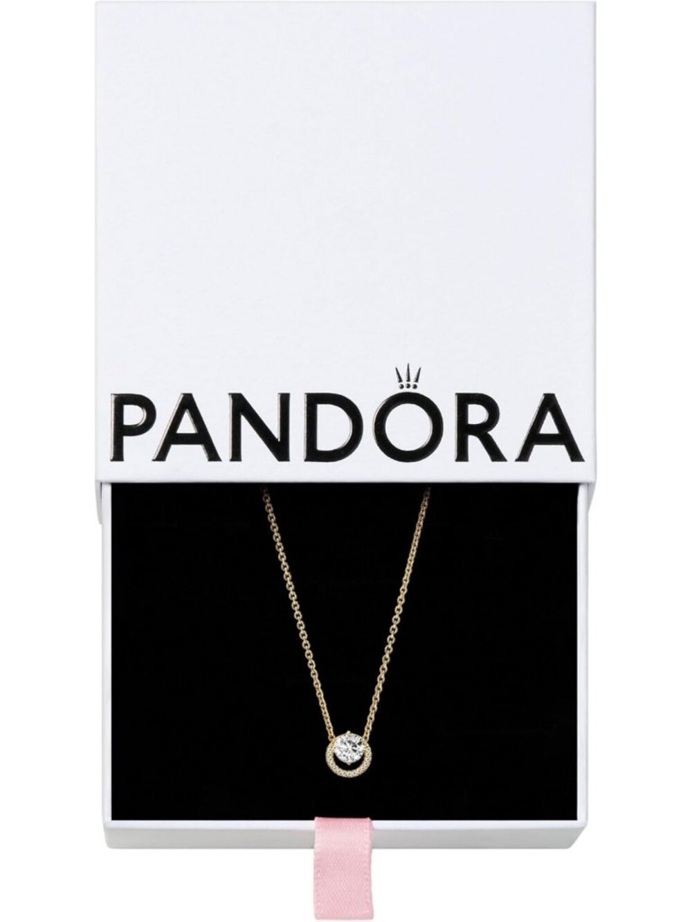Sparkling Round Halo Pendant Necklace - Elegant 17.7" Collier Jewelry Gift